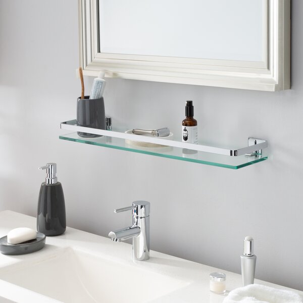 Ivy Bronx Cresencio Bathroom Wall Shelves Glass Bathroom Shelf