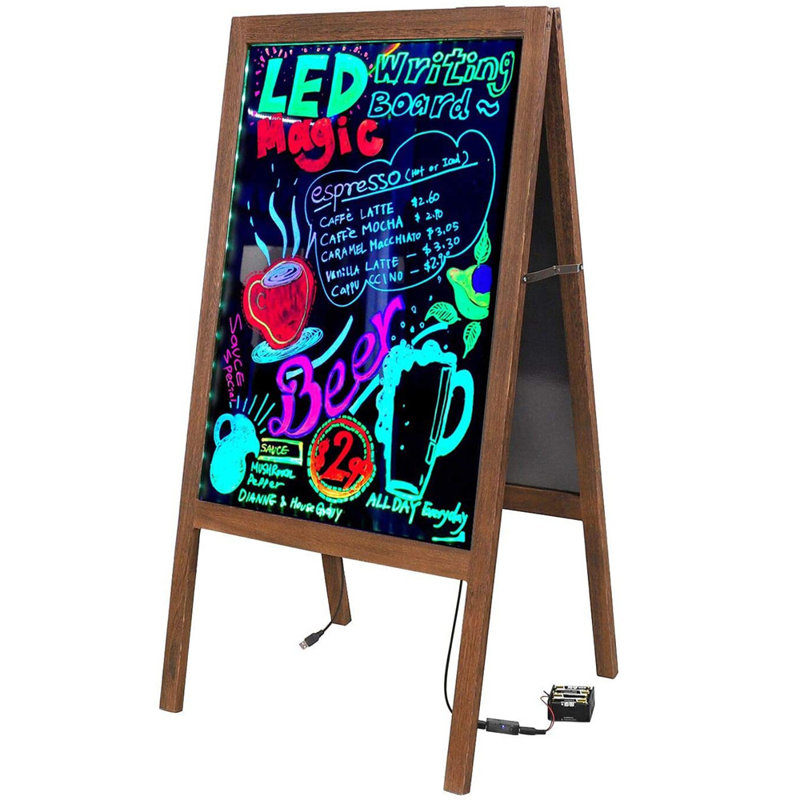 Weybridge Freestanding Glass Reversible Large - 6' - 8' Chalkboard