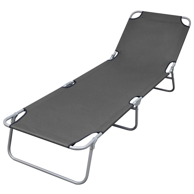 189cm Long Reclining Single Chaise, Grey