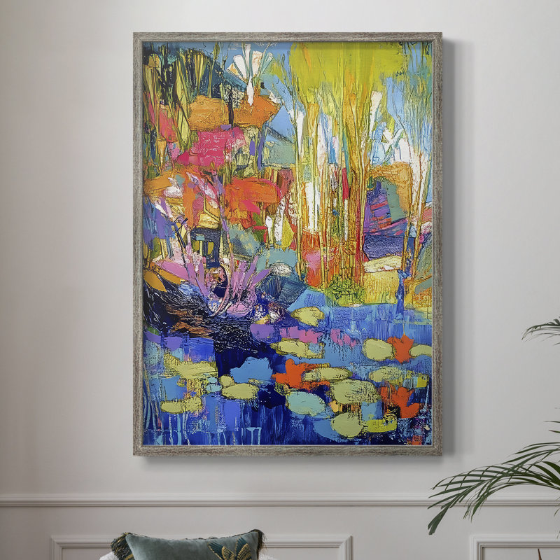 Reproduction encadrée FLORAL Series DCVII - bois massif, H 21 po x l 17 po
