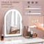 Deandrae Metal Round Floor Mirror