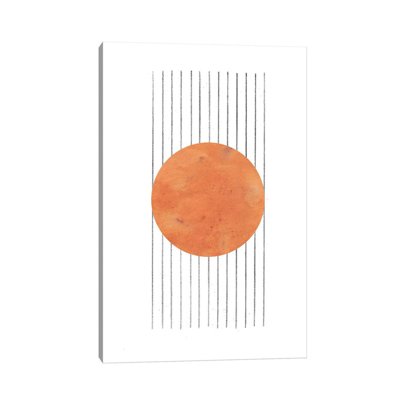 Burnt Orange Abstract by Whales Way - Wrapped Canvas Gallery-Wrapped Canvas Giclée, 20.32 cm H x 30.48 cm W
