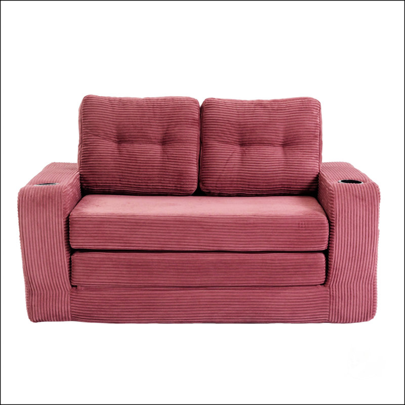 Canapé-lit double extensible, canapé-lit pliable convertible 2 en 1 avec coussins pour le confort du salon et de la chambre à coucher