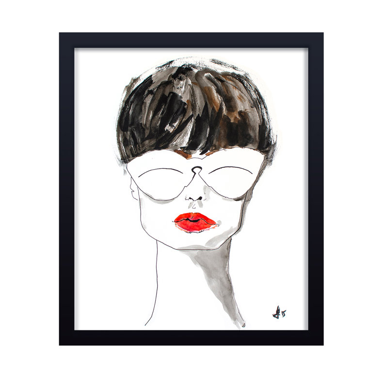 Courreges Print by Chauncey Jacks, 16" H x 12" W x 1.125" D, Framed Print, Black