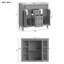 Ensemble de meuble-lavabo simple 35,1 po avec plateau en résine et miroir Deantwon-1474534620