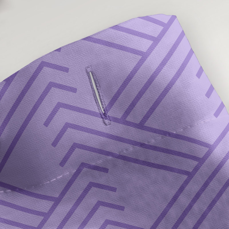 Rideau de douche simple Classic Zig Zag, Mauve