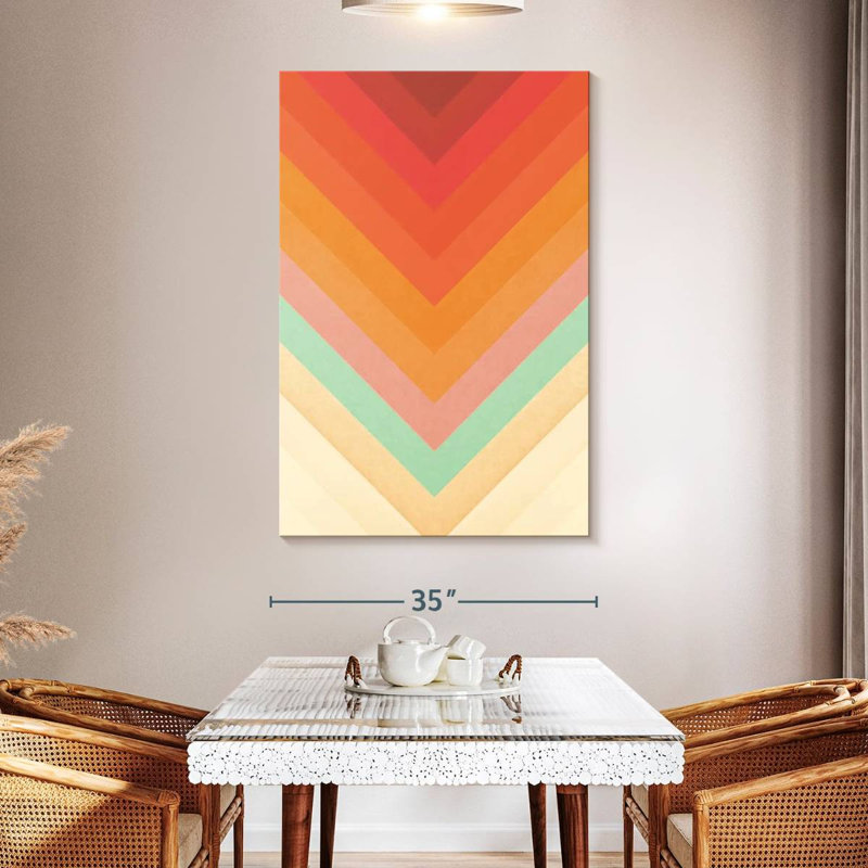 Avery Rainbow Chevrons, 51" H x 34" W