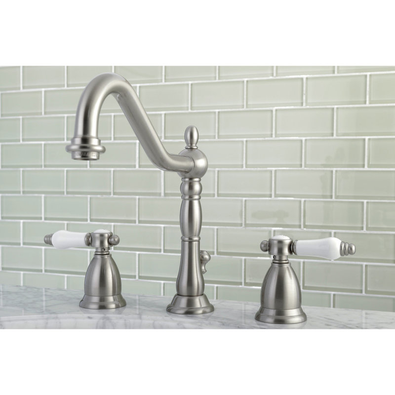 Robinet de salle de bain espacé Kingston, Nickel brossé