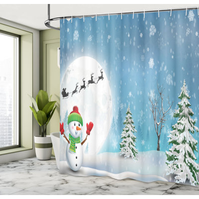 Shower Curtain with Hooks Included