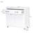White Two Door Side Table: Functional Cabinet For Living, Entryway, Kitchen, Bedroom. Quality Painting & E1 Material. Simple Design With Fluent Lines. Assembly Required. Safe Legs Rubber Pad. Soft