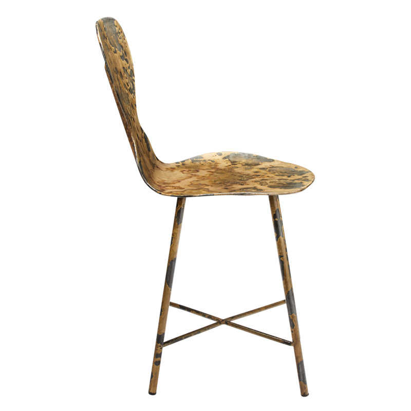 Mccallan Acid Washed Metal Chair