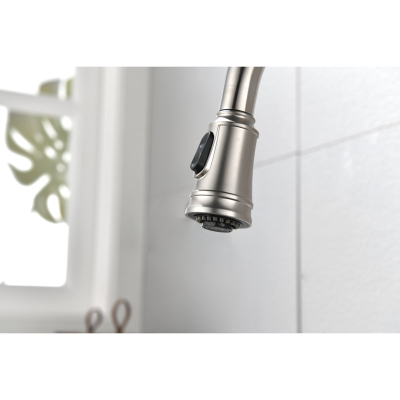 Single Lever Kitchen Sink Faucet, Rust And Two Water Outputs Faucet With Pull Out Spray, Output Settings Corrosion Surface