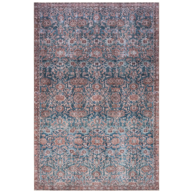 Vintage Heriz 600 Performance Machine Washable Oriental; Vintage Look Indoor Rug, Rectangle 5' x 7'6"