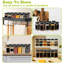 Glass Spice Jars 120ml with Lid, Shaker Inserts, Black Lables, Marker Pen, Funnel & Cleaning Brush Square Seasoning Jars Spice Containers Storage Jars for Kitchen Seasoning-226271861-226271863