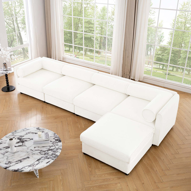 Canapé modulaire polyvalent avec rangement intelligent et conception ergonomique, idéal pour diverses configurations de salon et de détente confortable