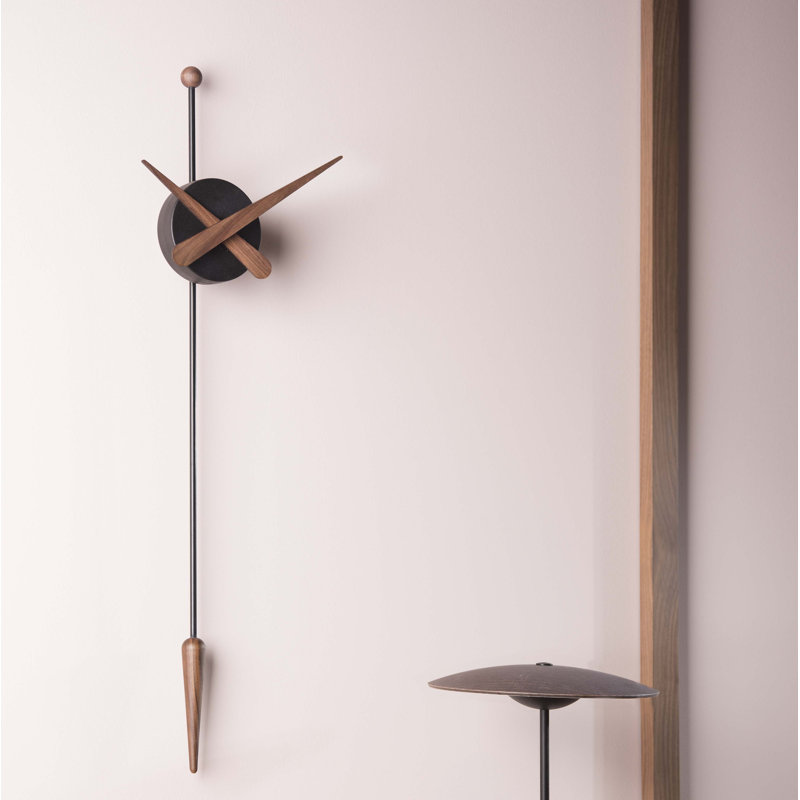 Analog Wall Clock, Black Walnut