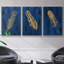 Golden Feather I, ensemble de 3 toiles encadrées sur toile-97792998-97792999