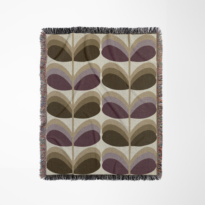 Jeté en mélange de coton rétro, Mauve, L 80 po x l 60 po