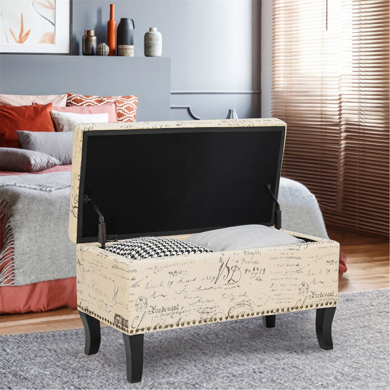 Brankovice Upholstered Ottoman, Beige