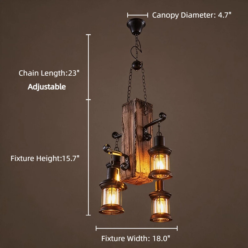 4 - Light Square / Rectangle Chandelier