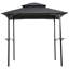Auvent de remplacement pour abri de jardin 8 x 5 pi - Toile de protection à deux niveaux pour barbecue, tissu gris protégé, portable, facile à assembler pour le toit de camping gris, s'adapte à un cadre de 10 x 10 pi