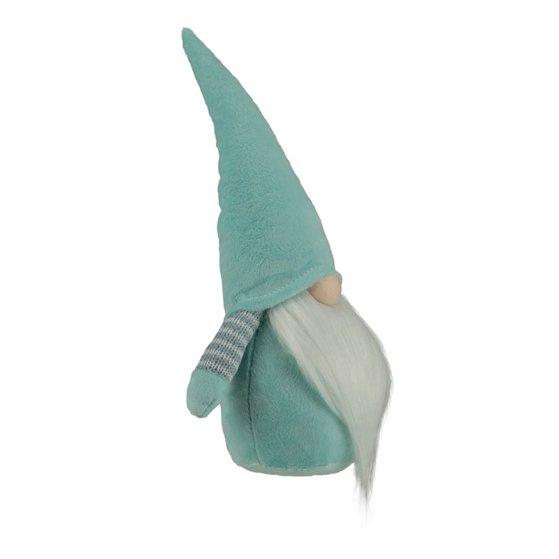 Gnome de printemps bleu ciel et blanc 12 po
