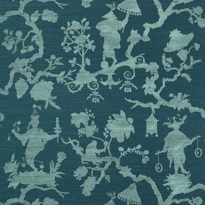 Shantung Silhouette Sisal Wallpaper