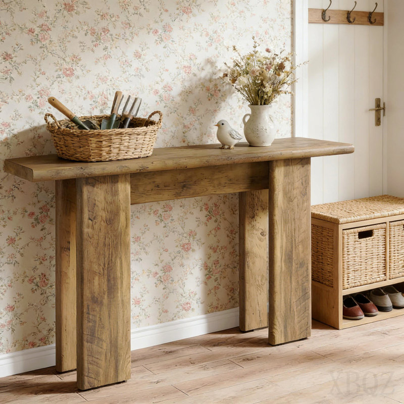 Table de canapé de style rustique, console, support de couloir