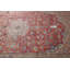 Tapis rouge en laine noué à la main de conception unique 1960S 7 pi 1 po x 10 pi 4 po 1960S
