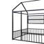 Structure de lit Sereno en métal avec clôture et tablettes, métal robuste et conception compact-106646883-106646885