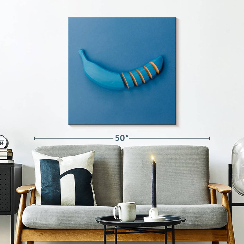 Banane bleue tranchée Yarlin, H 30 po x l 30 po
