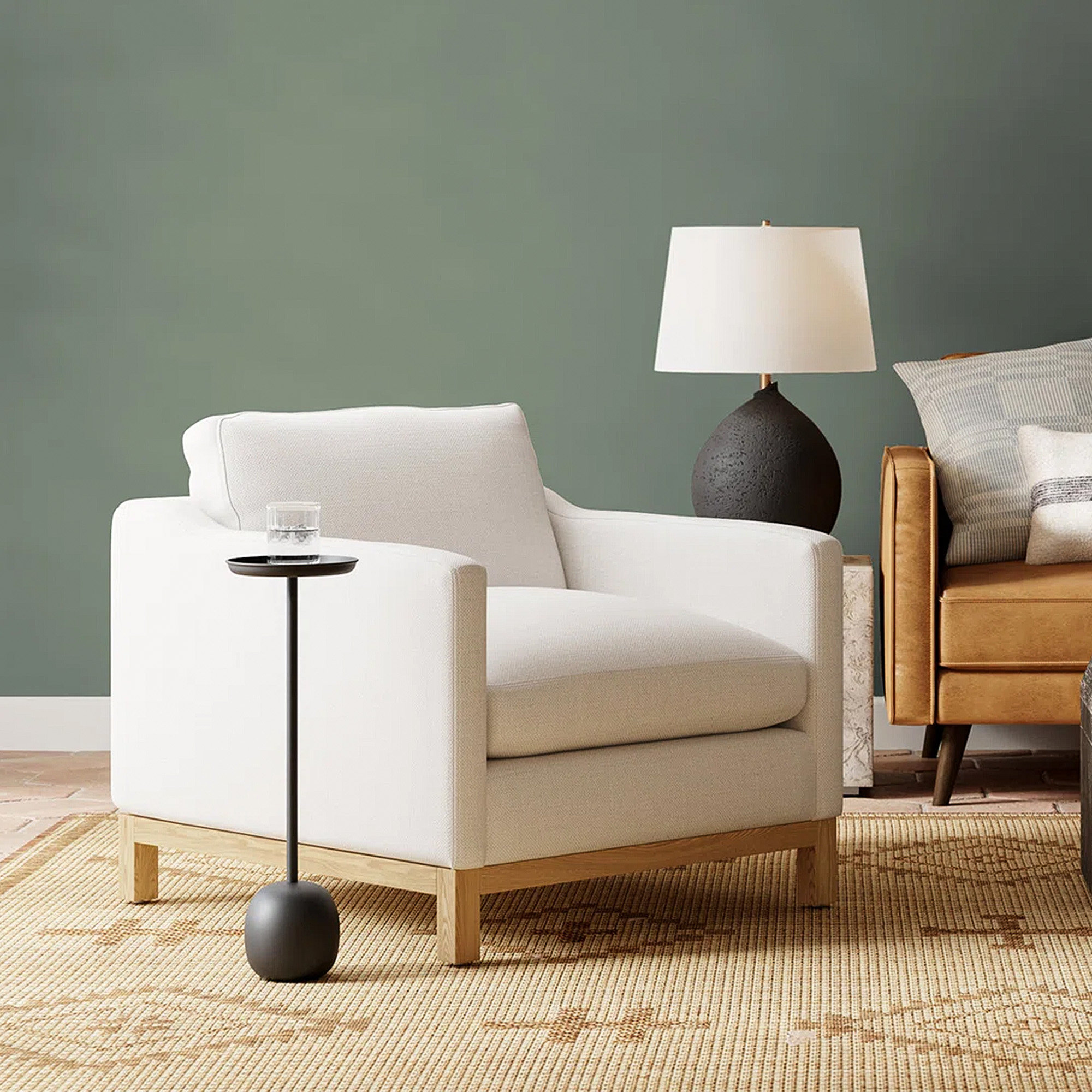 Cami Upholstered Armchair, Cloud Linen Blend
