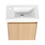 Meuble-lavabo mural avec lavabo en céramique, armoire de rangement-1153142615