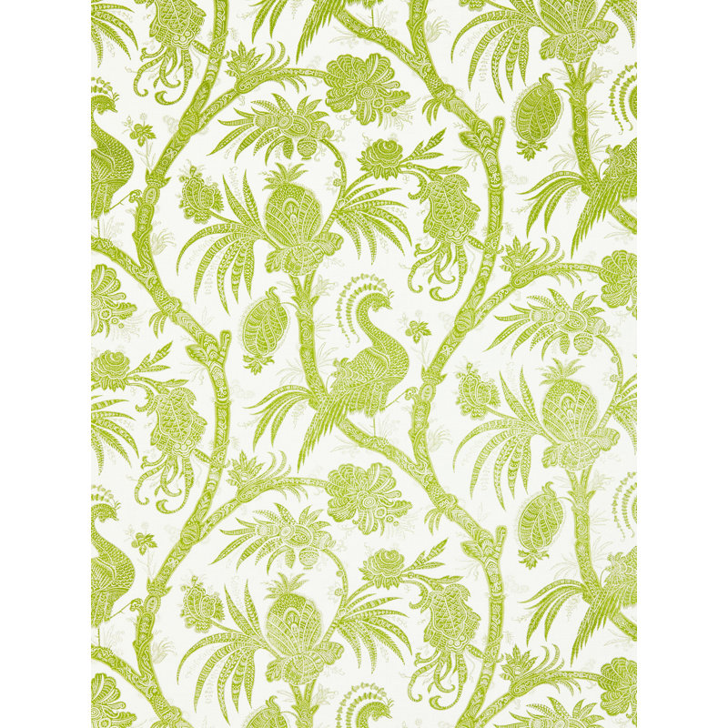Oriana Balinese Peacock Fabric, Pear