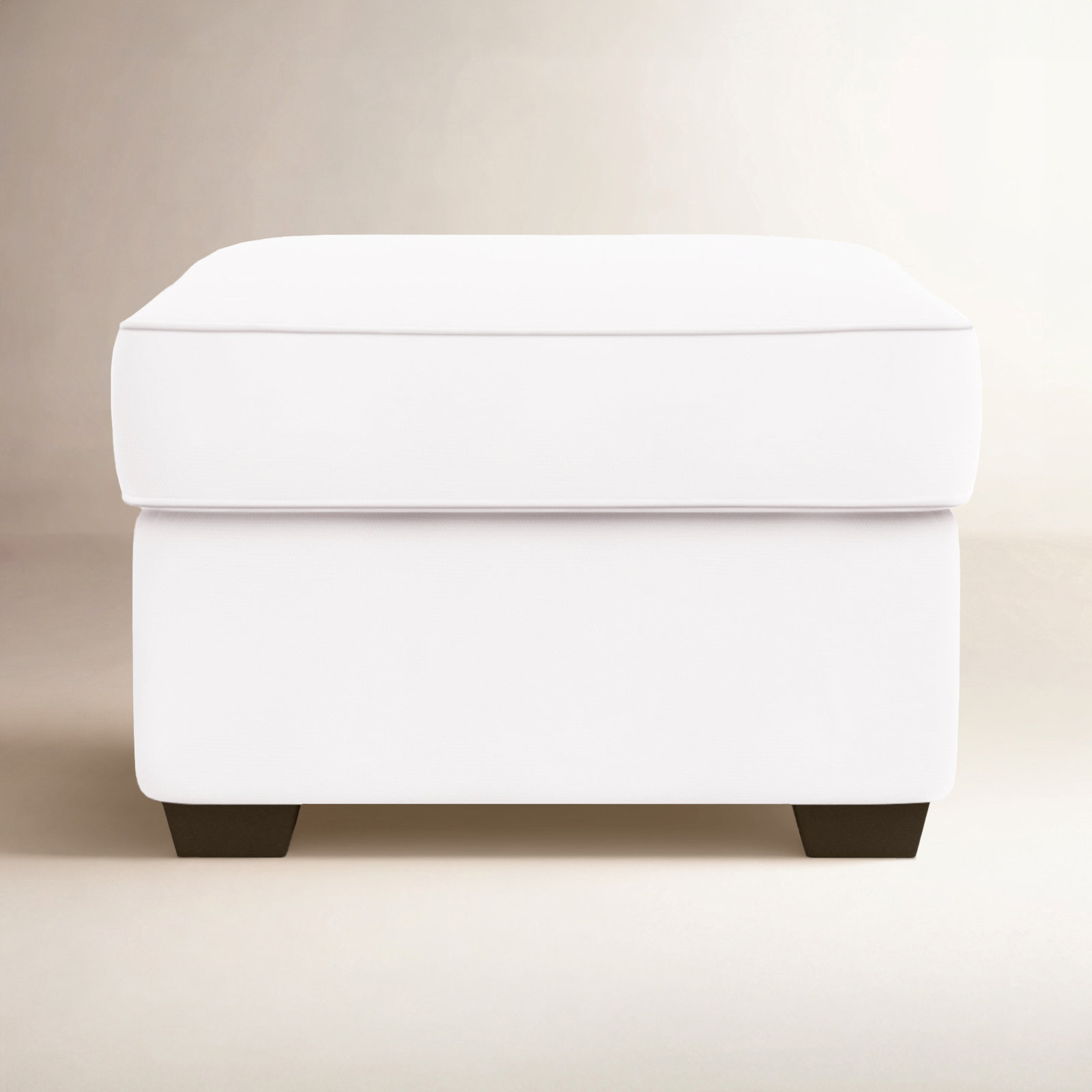 Gemi 29" Ottoman, Canvas White Sunbrella® Canvas