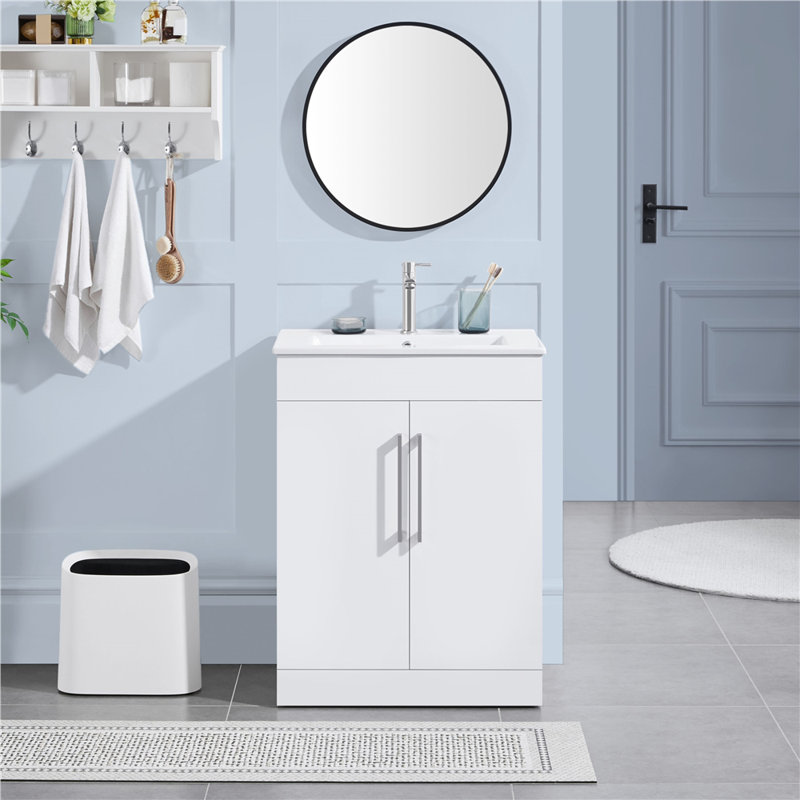610mm Single Bathroom Vanity with Undermount Ceramic Basin