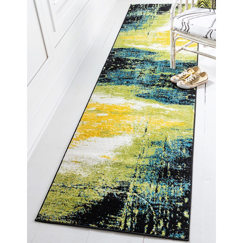 Greydon Abstract Indoor Rug, Runner 2'7" x 10'