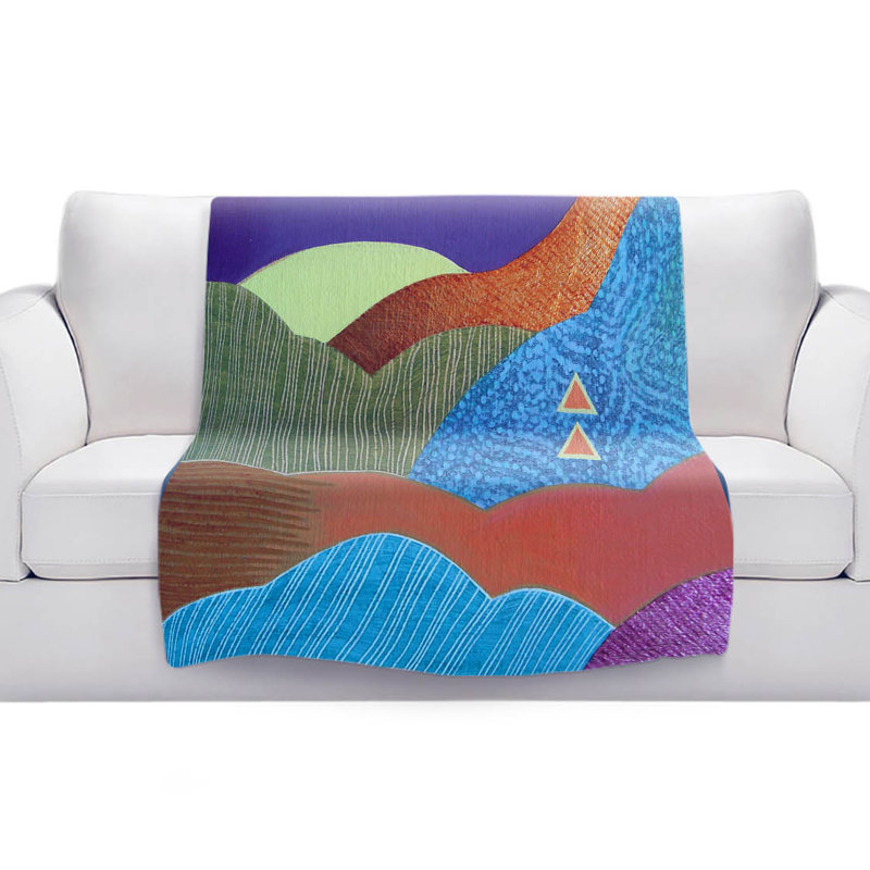 Hand Woven Throw Blanket, 68" W x 80" L