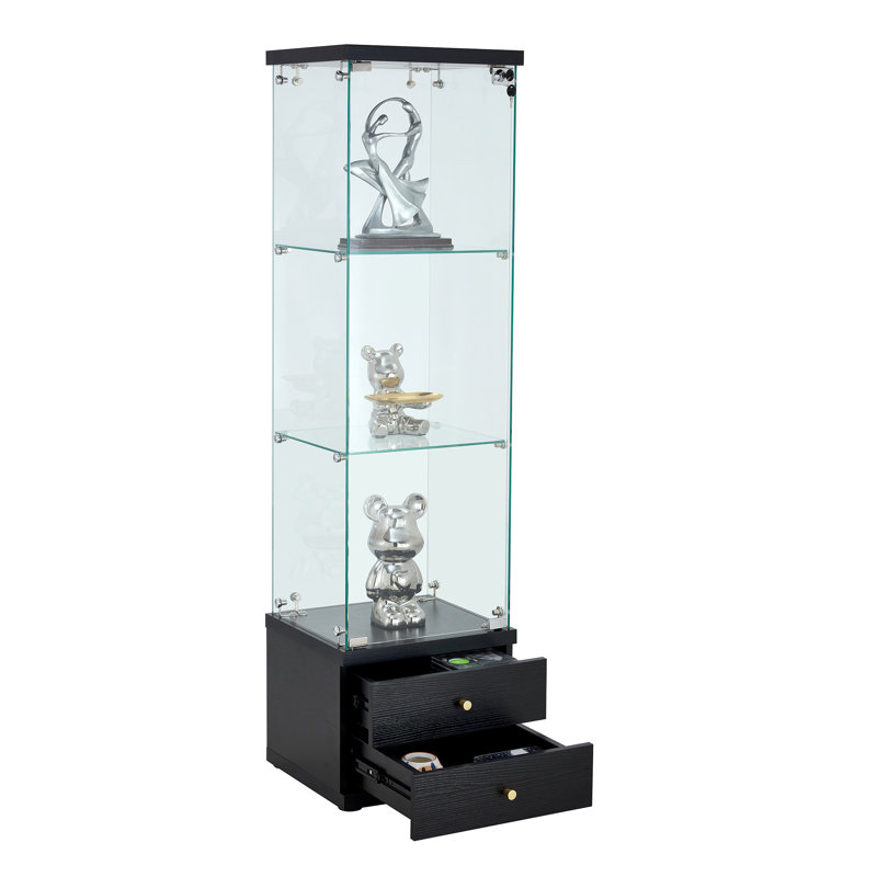 Vaisselier en verre durable, cadre en MDF, conception moderne pour le rangement à la maison
