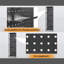 Tablette en verre pour objets de collection, armoire vitrée à DEL noire, grande tablette étroite éclairée à DEL avec panneau perforé, lampe sur pied avec tablette-105357995-121503366