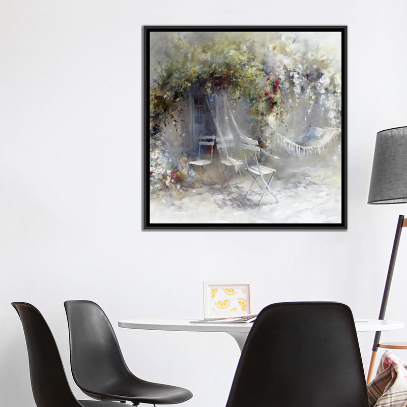 «Just Peace», reproduction sur toile, H 26 po x l 26 po x P 1,5 po, Toile avec cadre noir, Pas de tapis