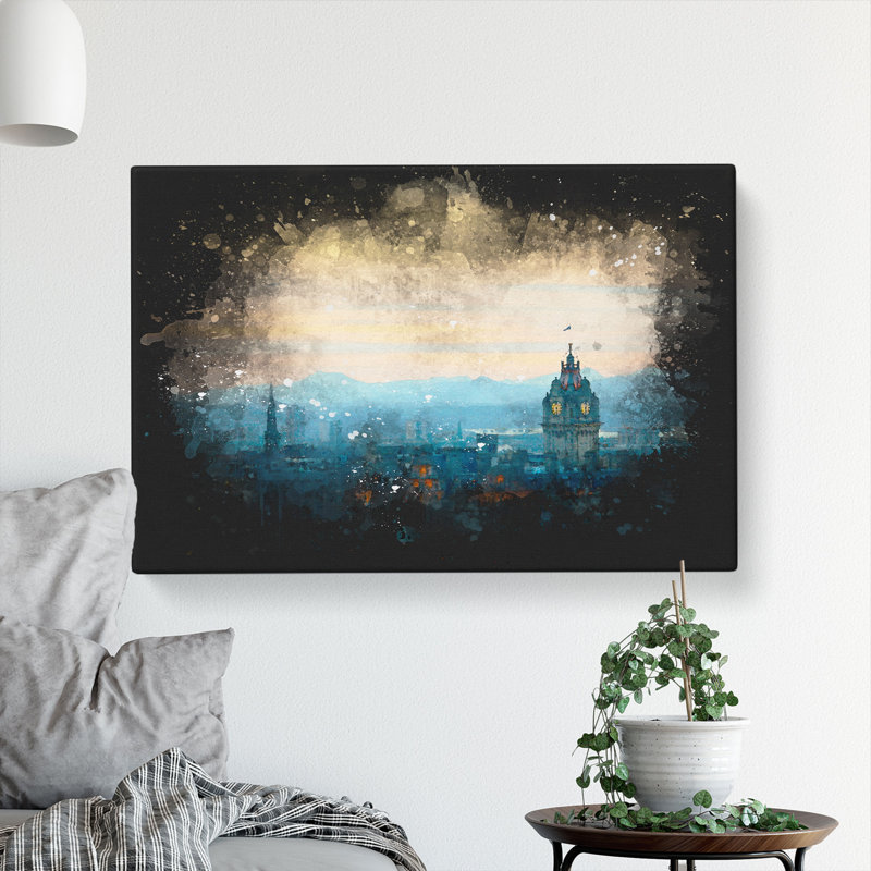 Edinburgh Skyline In Scotland - Wrapped Canvas, 50cm H x 76cm W x 3cm D