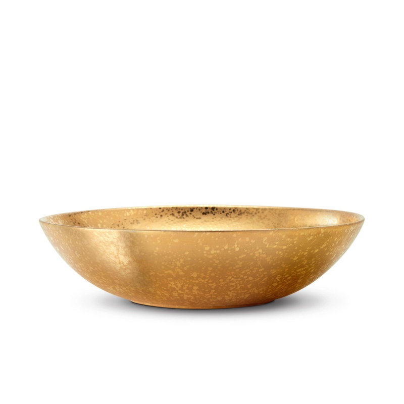 Alchimie Coupe Bowl, Gold/White, 16"