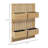 4 Box Raised Garden Bed with Trellis for Vine Flowers & Climbing Plants, 31.5" Tall Wall-Mounted Wood Planter Box Set with Adjustable Height, Drainage Hole, Natural