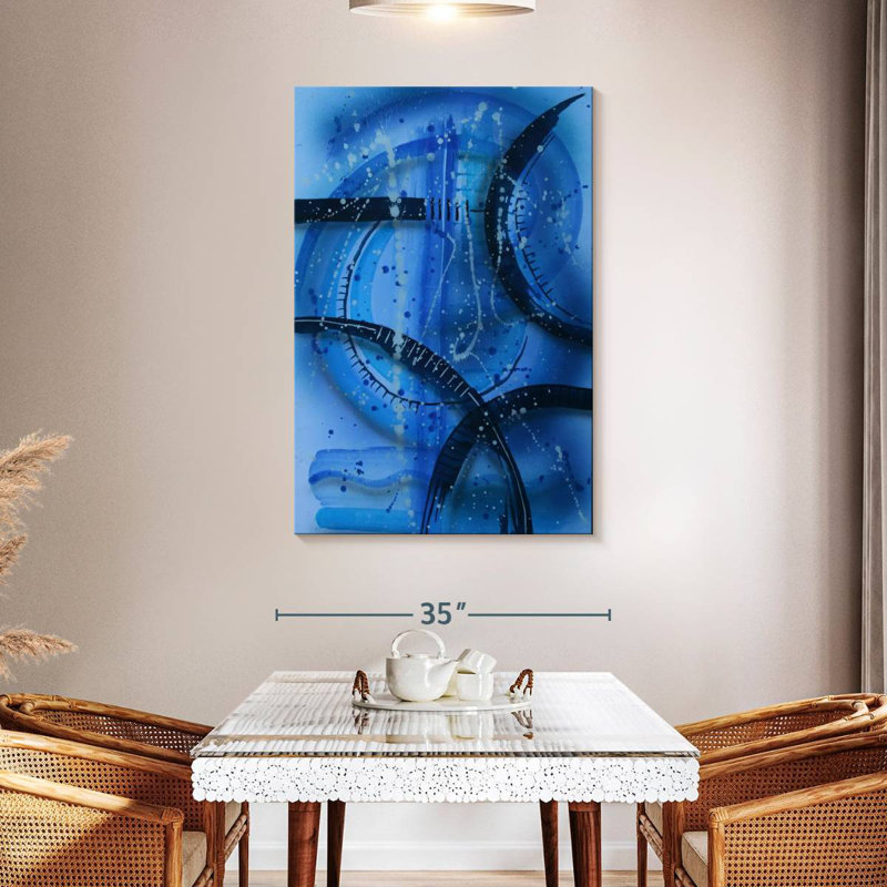 Avery Abstract Blue Tech, 48" H x 32" W