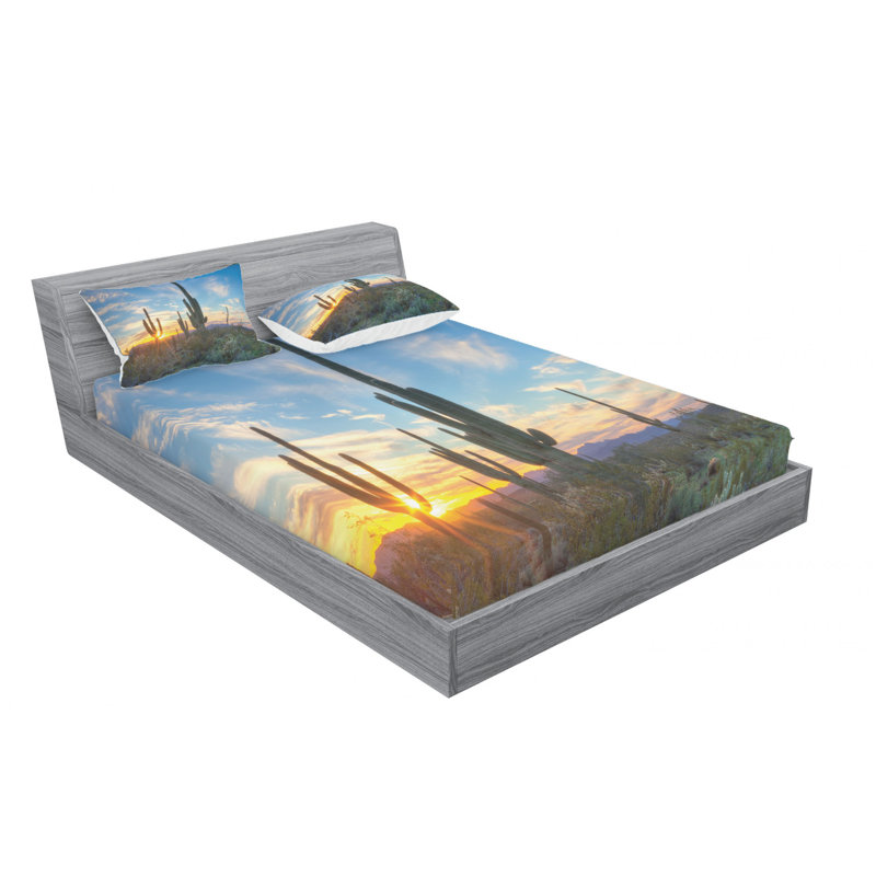 Microfiber Sheet Set, Queen Sheet Set with Fitted Sheet