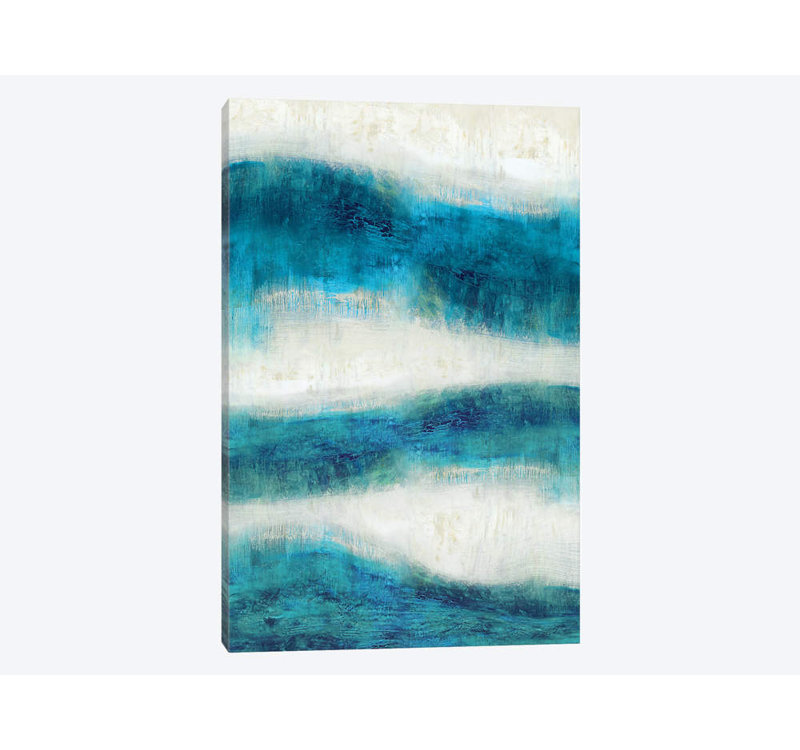 «Emerge in Aqua» non disponible sur toile, H 40 po x l 26 po x P 1,5 po, Pas de tapis, Toile tendue