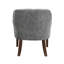 Fauteuil moderne en contreplaqué, fauteuil de salon en tissu et dossier gris, support texturé