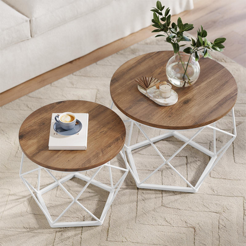Apison Enclosed Coffee Table, Brown/White