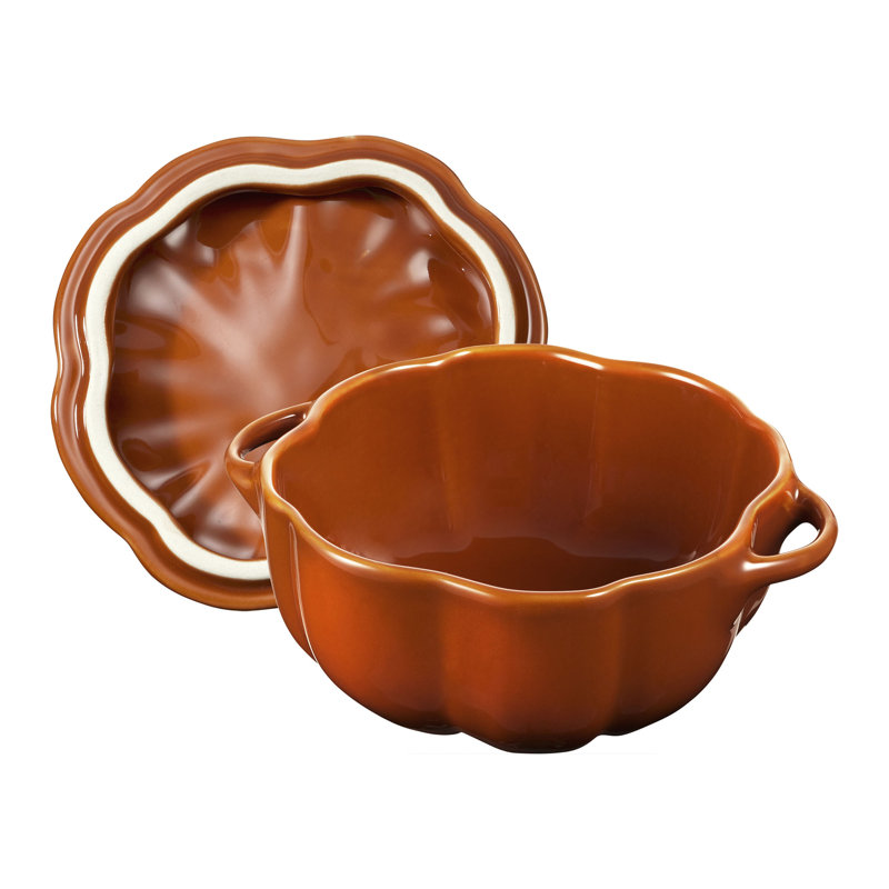 Staub Ceramic Pumpkin Cocotte, 0.54 quart